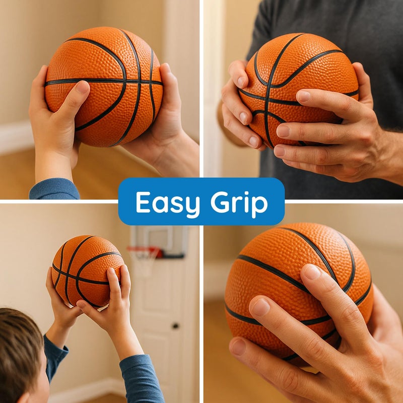 Botabee 5-Inch Mini Basketball Balls Set of 3 - Ideally Sized for Boys  Toddlers  and Mini Hoop Enthusiasts - Versatile for Indoor or Outdoor Play - Exciting Toy for Endless Games - Orange and Black - Image 5
